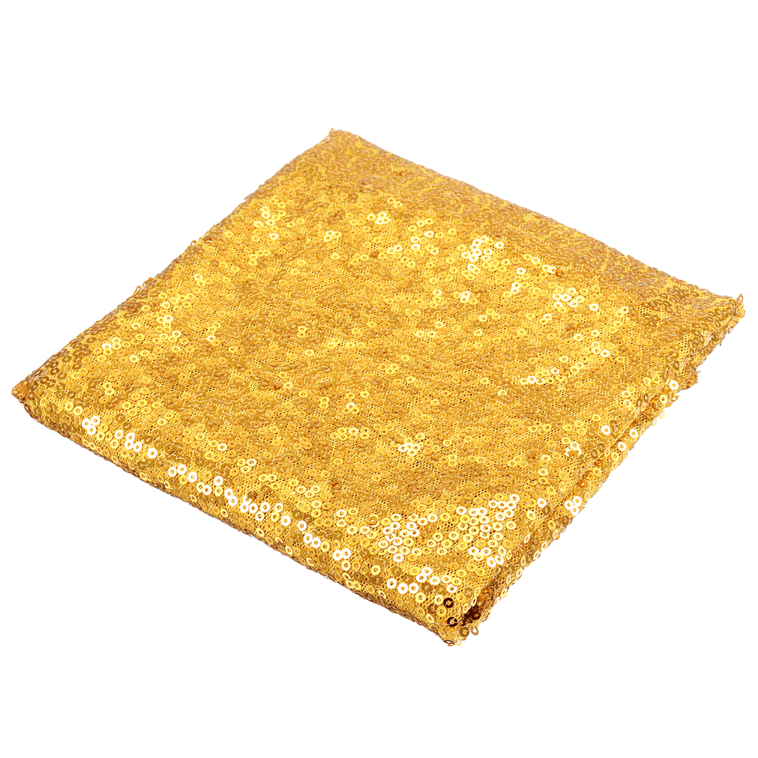 51''X20'' Gold Rose Sparkly Sequin Tablecloth Cover Banquet Wedding Party Decor - MRSLM