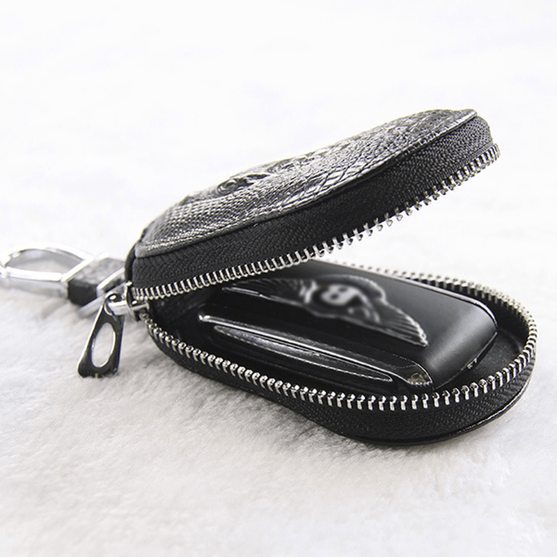 Men Women Genuine Leather Car Key Case Key Bag Wallet - MRSLM