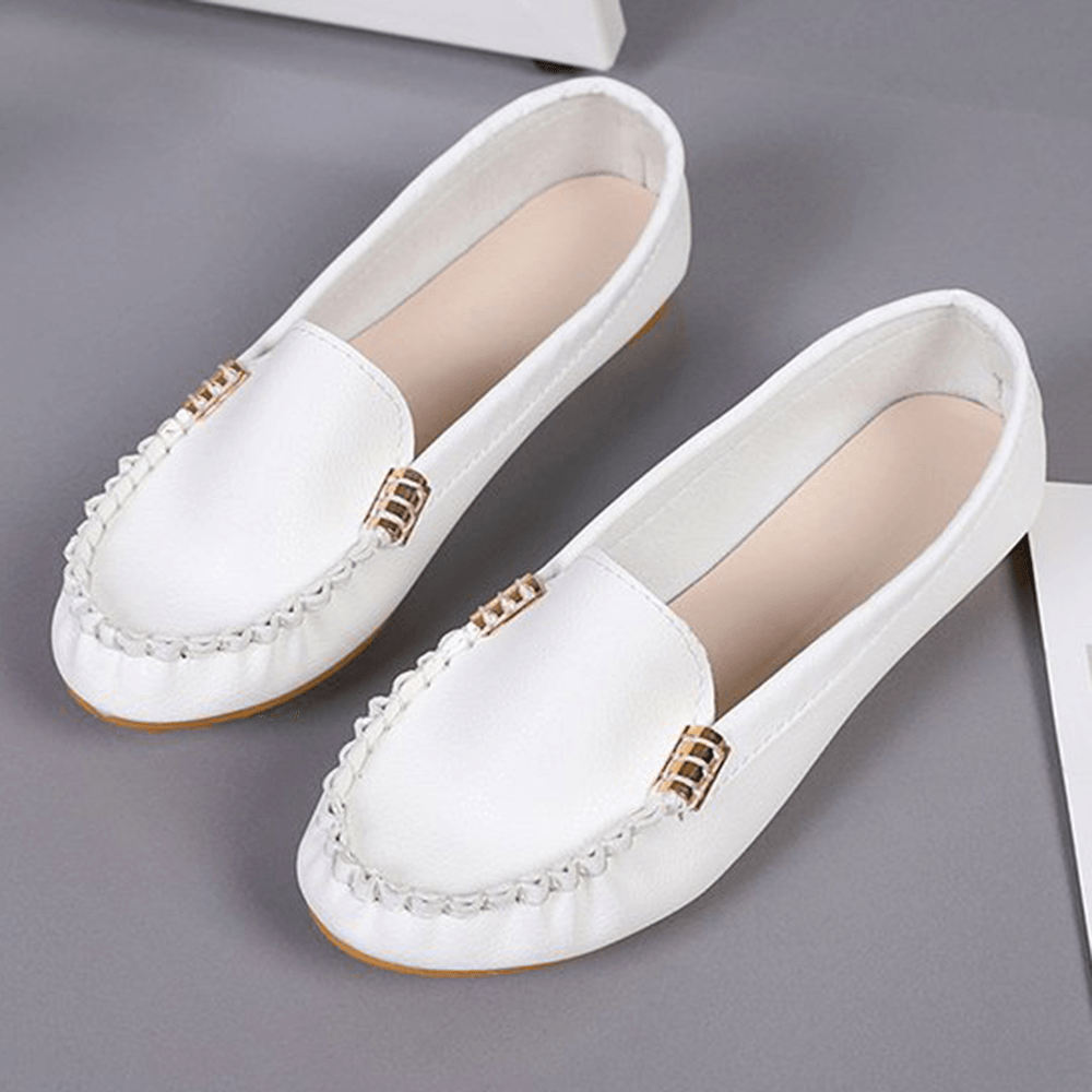 Women Stricing Non Slip Soft Sole Casual Slip on Loafers - MRSLM