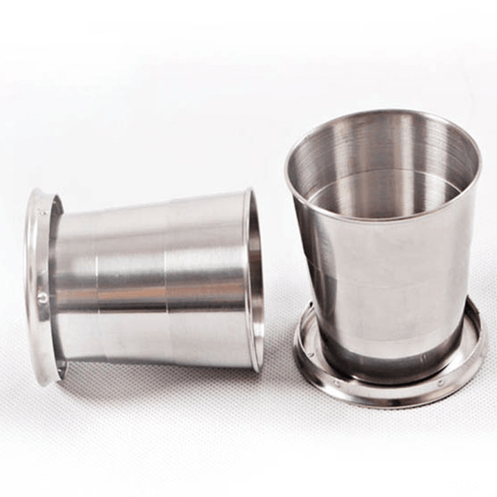 Stainless Steel Collapsible Folding Cup Traveling Outdoor Portable Drinking Cup - MRSLM