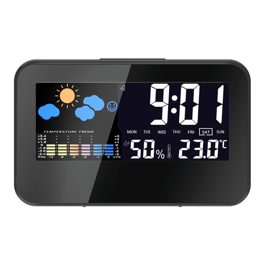 DC-002 Digital Weather Station Thermometer Hygrometer Alarm Clock Smart Sound Control Clock - MRSLM