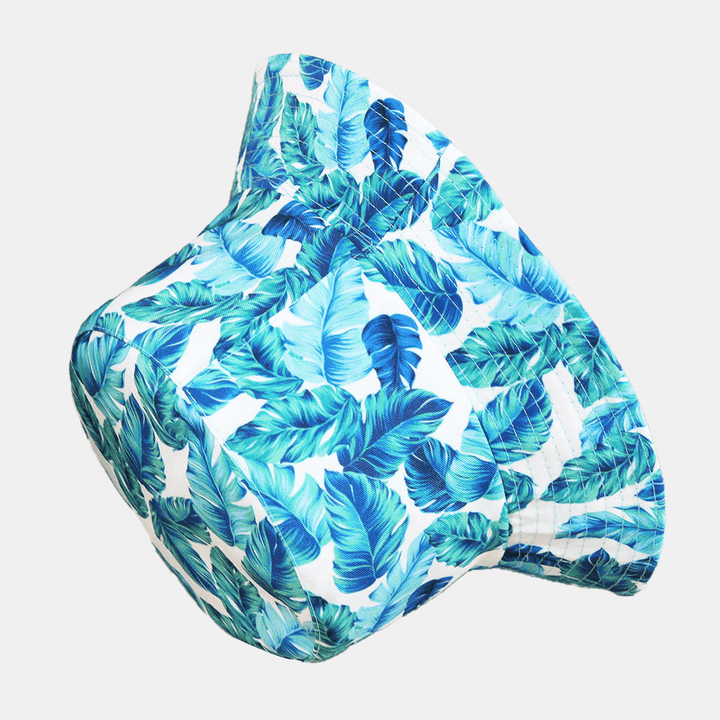 Unisex Overlay Leaves Print Reversible Bucket Hat Double-Side-Wear Sun Hat Summer Travel Beach Hat - MRSLM