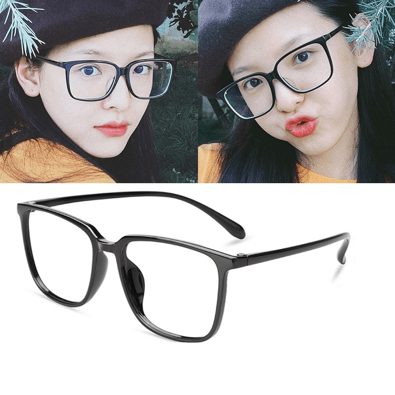 Black Frame Female Anti-Radiation Anti-Blue Light Glasses - MRSLM