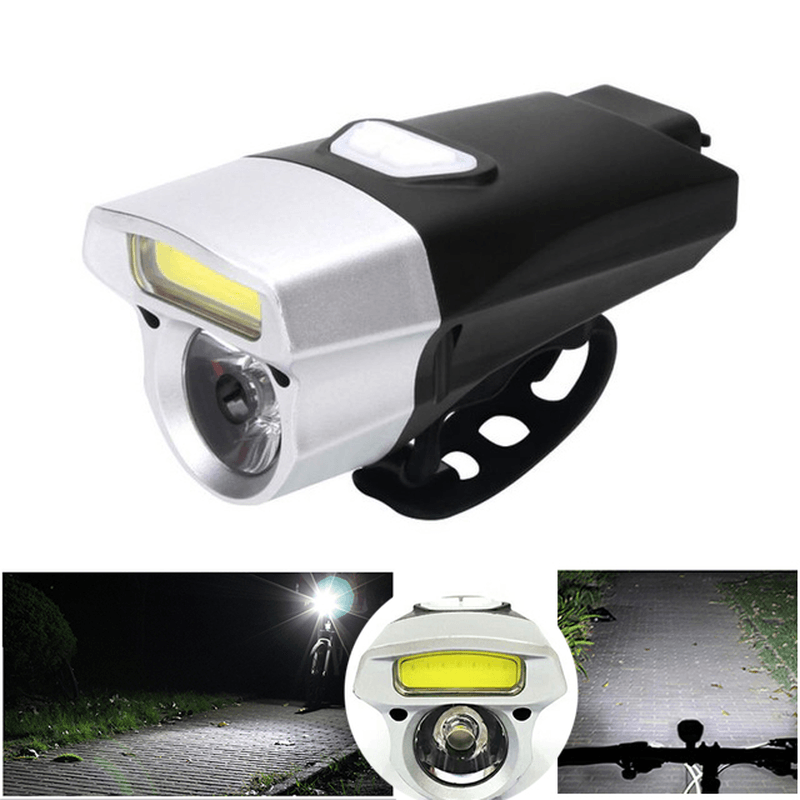 XANES DL08 650LM COB/ T6 Bead 15 Modes Bike Light Waterproof USB Charging Bike Front Light - MRSLM