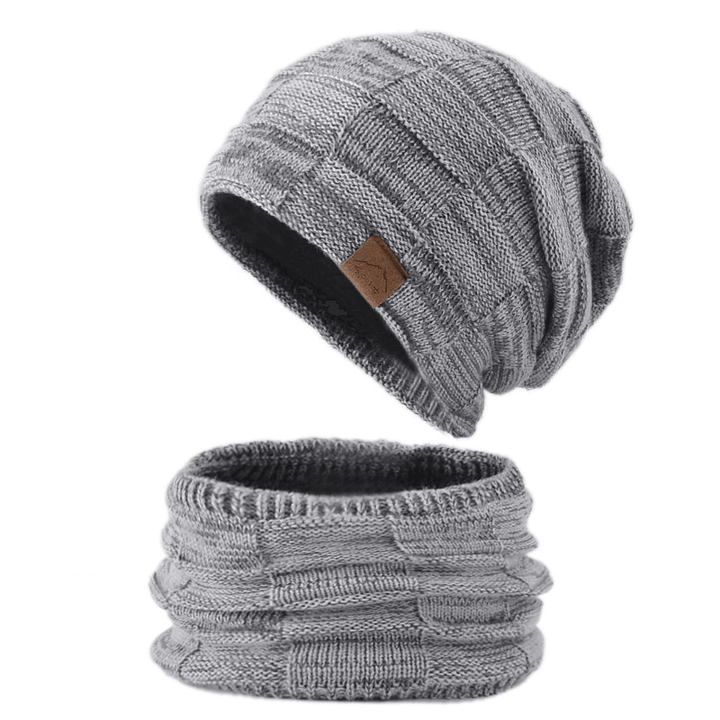 Two-Piece Knitted Woolen Hat and Scarf for Lovers - MRSLM