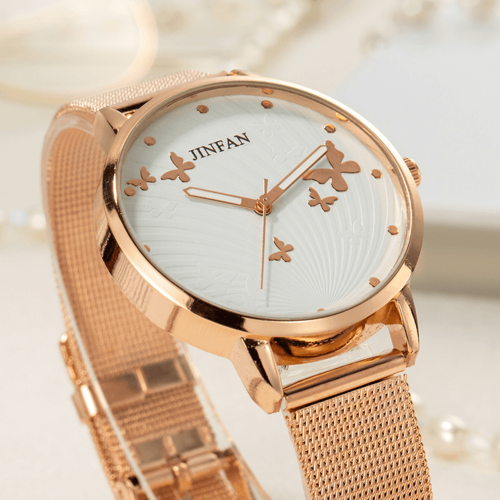 JINFAN JL06 Casual Style Women Wrist Watch Full Steel Quartz Watches - MRSLM