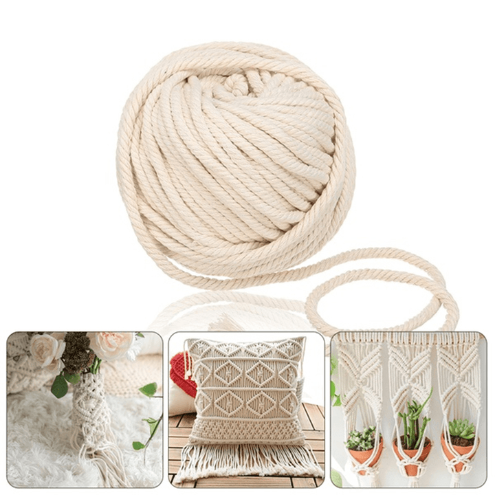 6/8/10/12Mm Diameter Cotton Rope Macrame Cord Art Craft Twisted String for DIY Handmade Tying Thread Cord - MRSLM