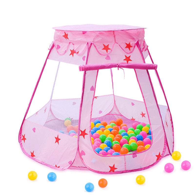 Large Princess Castle Girls Pink Indoor Play Tent Kids Pretend Garden Playhouse - MRSLM