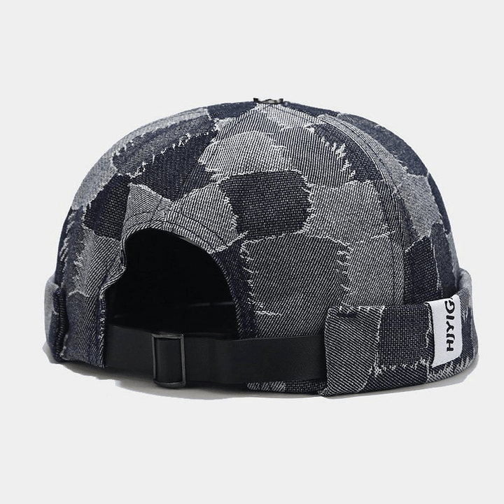 Contrast Plaid Denim Landlord Hat - MRSLM