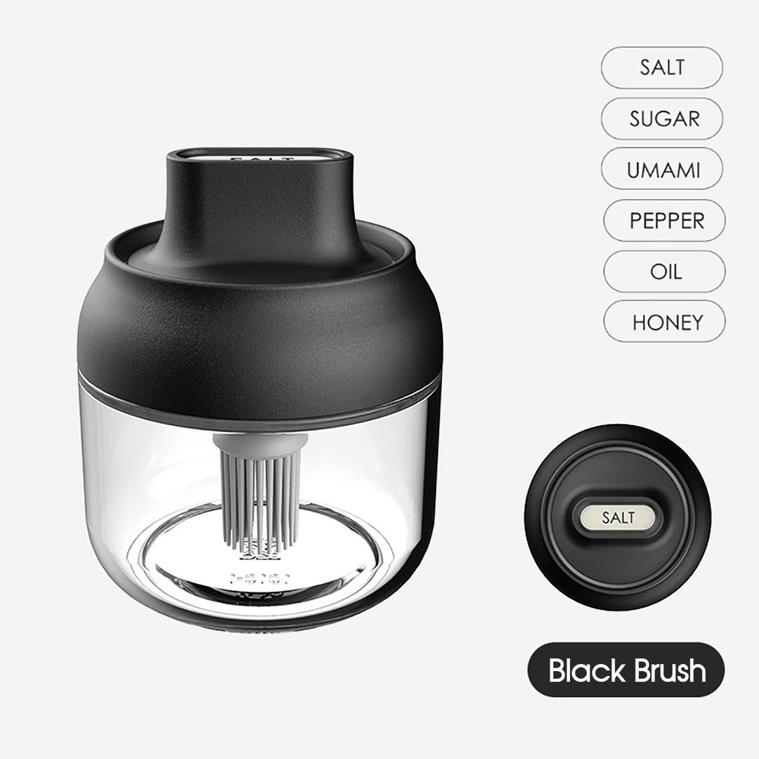 280ML 2-In-1 Glass Spice Jars Large Capacity Kitchen Seasoning Organizer Airtight Leakproof Herbs Bottle with Label Paper - MRSLM