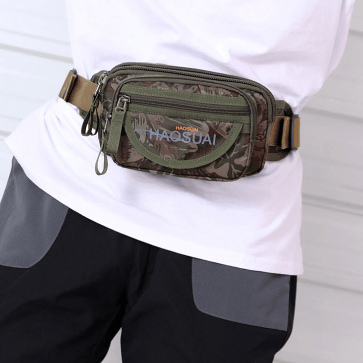 Men Waterproof Multi-Pocket Camouflage Outdoor Chest Bag Belt Bag Sling Bag - MRSLM