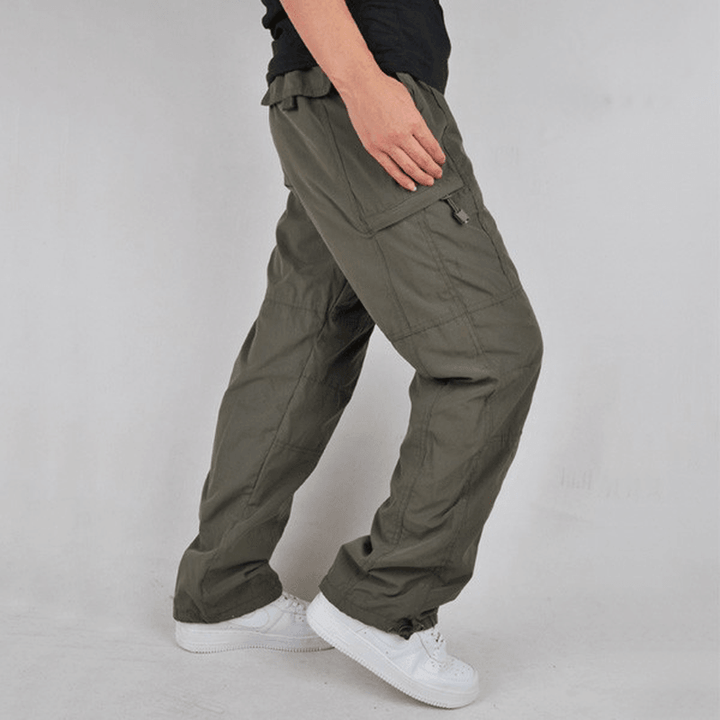 Mens Winter Outdoor Sports Trousers Military Tactical Thick Warm Cargo Pants - MRSLM