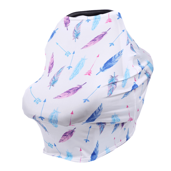 Multifunctional Breathable Nursing Breast Feeding Scarf Stroller Shade Cover Long Cotton Shawl Wraps - MRSLM