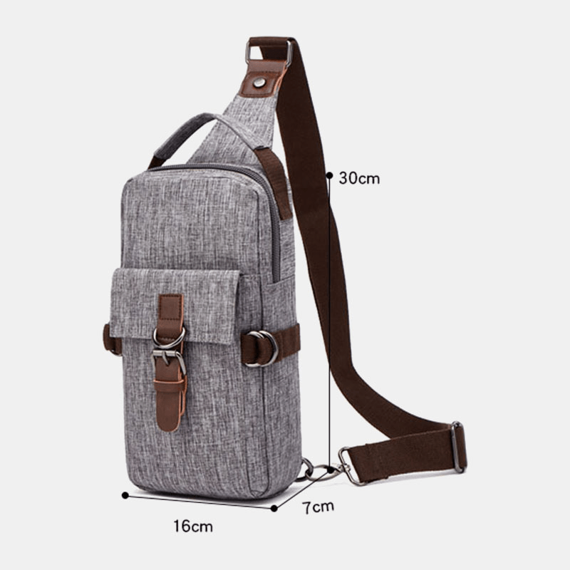 Men Large Capacity Waterproof Anti-Theft Outdoor Casual Crossbody Bags Chest Bag Shoulder Bag - MRSLM