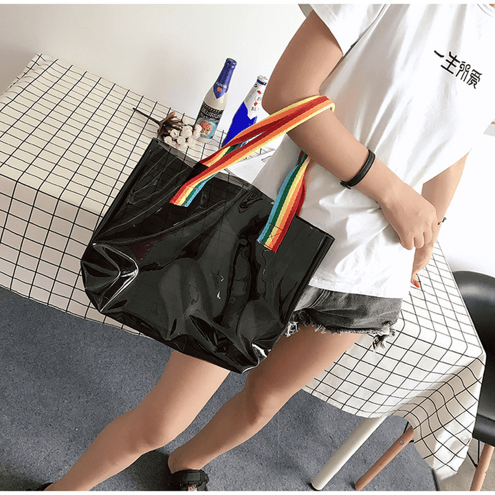 Honana HN-B65 Colorful Waterproof PVC Travel Storage Bag Clear Large Beach Outdoor Tote Bag - MRSLM