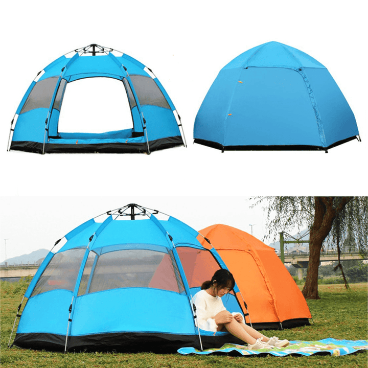 5-8 People Automatic Pop up Instant Large Tent Waterproof Outdoor Camping Family UV Sunshade Shelter - MRSLM