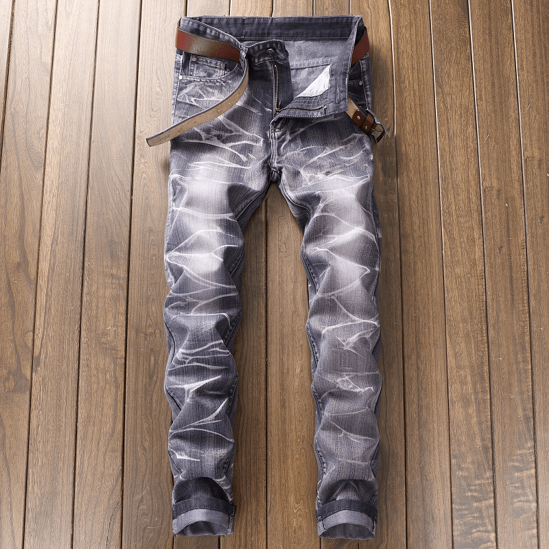 2021 New Fashion Mens Cotton Ripped Hole Jeans Casual Slim Skinny White Black Jeans Men Trousers Casual Male Hip Hop Denim Pants - MRSLM