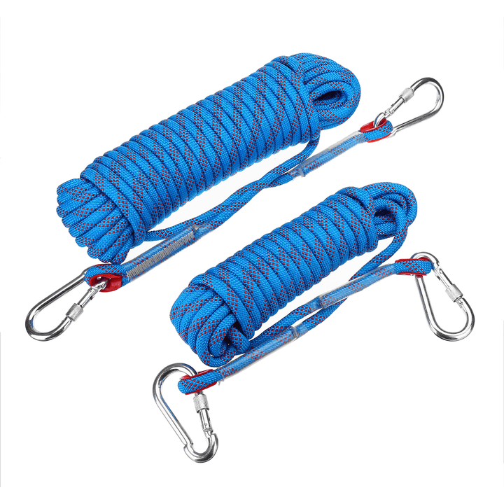 10Mm 10/20M Professional Rock Climbing Cord Outdoor Hiking Rope High Strength Safety Sling Cord Rappelling Rope Equipment Tool - MRSLM