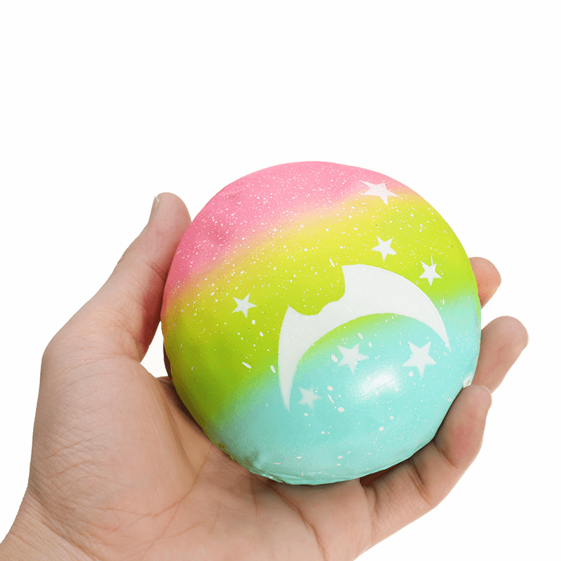 Squishy Starry Night Star Moon Bun Bread 9Cm Gift Soft Slow Rising with Packaging Decor Toy - MRSLM