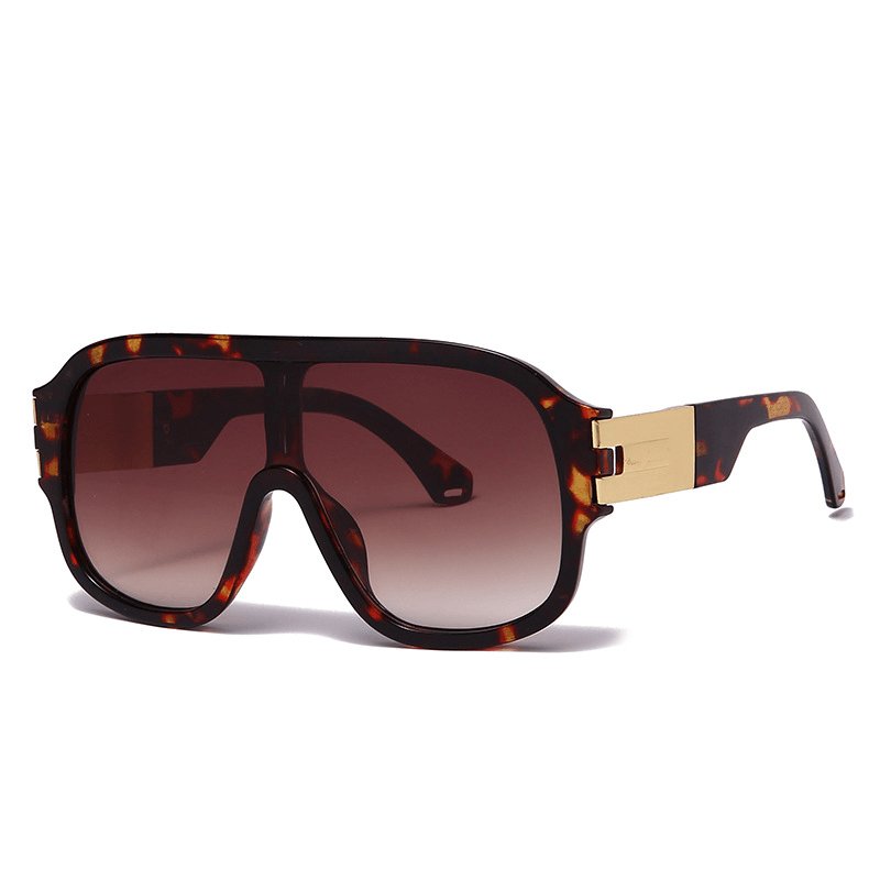 Fashion One-Piece Sunglasses Tortoiseshell Outdoor Sports - MRSLM