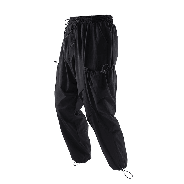 All-Match Casual Big Pocket Drawstring Tooling Trousers - MRSLM