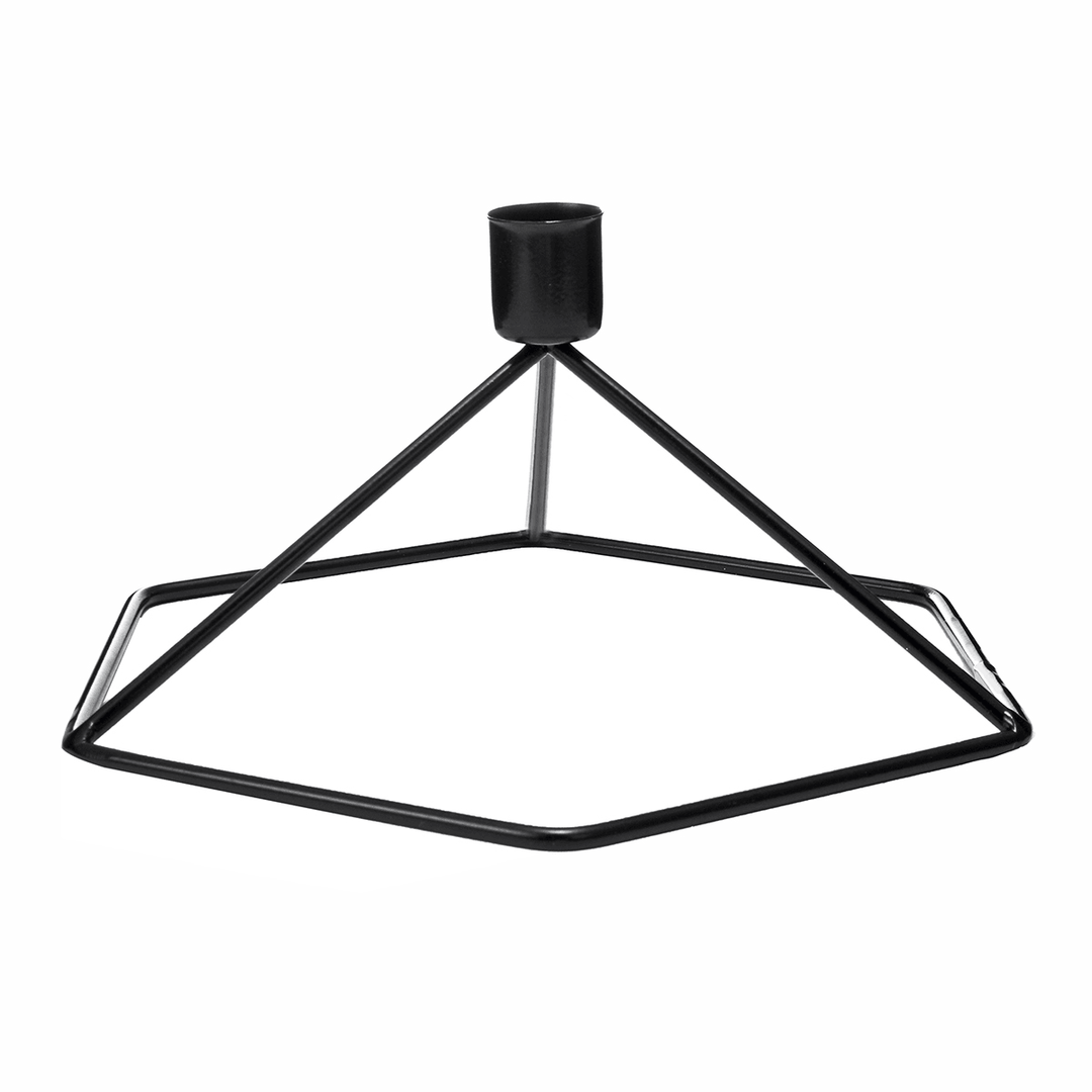 Nordic Style 3D Geometric Candlestick Metal Iron Tabletop Tealight Candle Holder - MRSLM