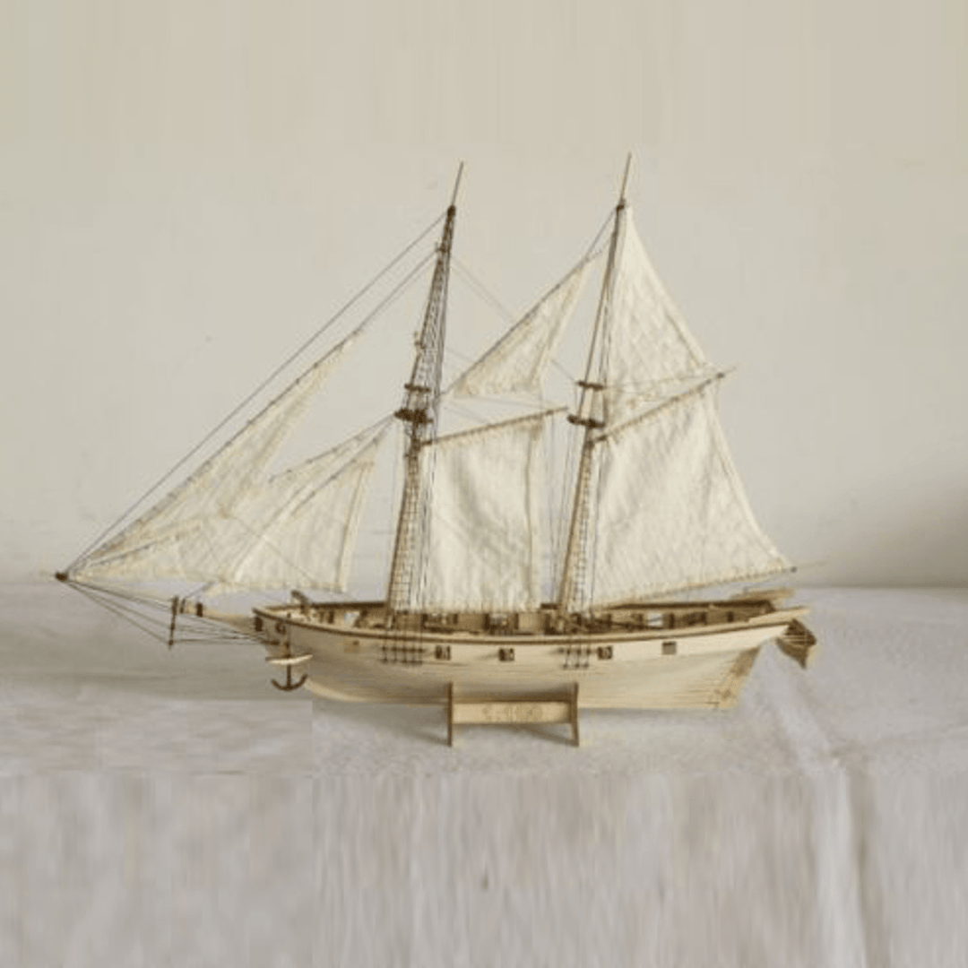 Wooden Assembled Sailboat Model DIY Western Classical Sailing Model Big Nautical Era Model Toys Wooden Model Kit - MRSLM