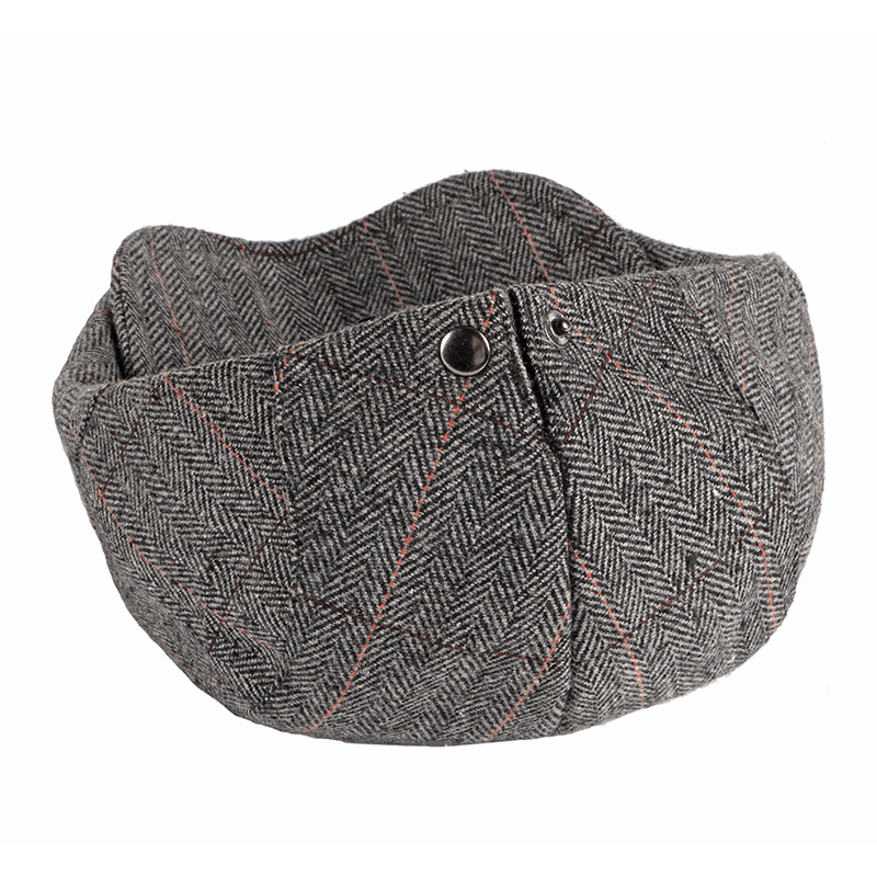 Men British Style Classic Plaid Wool Beret Caps - MRSLM