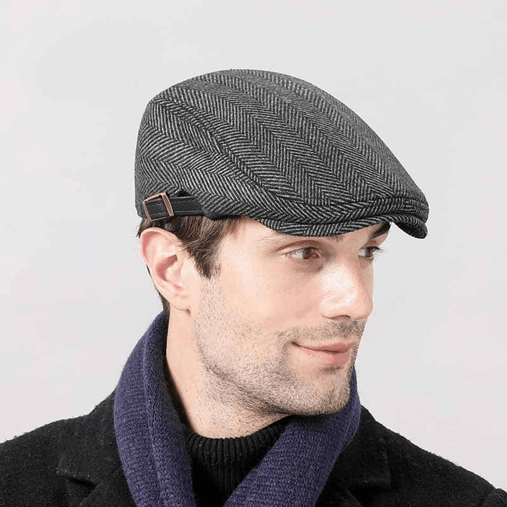 Fashion Simple Men'S Retro Woolen Beret - MRSLM