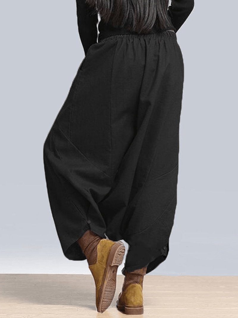 Women Elastic High Waist Street Harem Pants - MRSLM