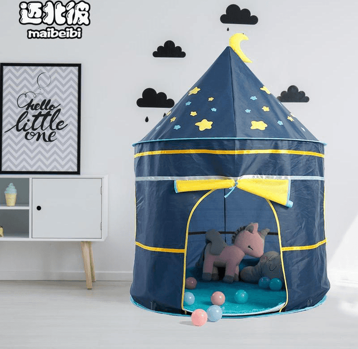 Children Play Tent Girl Folding Princess Castle Kids Game Tent Camping Travel Home - MRSLM