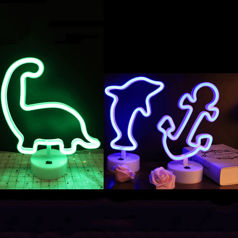 Upgrade Neon Night Light Rabbit Vibrato Anchor Bigmouth Bird Creative Night Light Spot - MRSLM