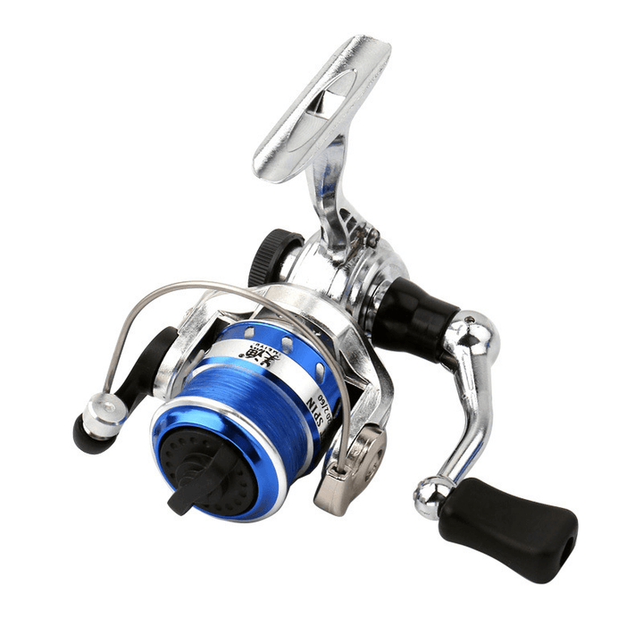 Mini Metal Fishing Reel 2+1BB 4.3:1 Spinning Wheel Left Right Exchange Fishing Tackle with 50M Fishing Line - MRSLM