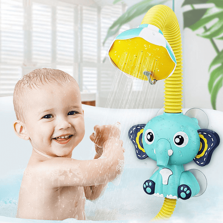 Electric Elephant Shower Tool Spray Baby Bath Swimming Toys for Kids Bathroom Water Game - MRSLM