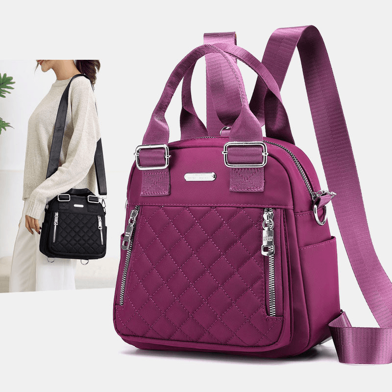 Women Large Capacity Multifunctional Waterproof Multi-Layer Shoulder Bag Backpack - MRSLM