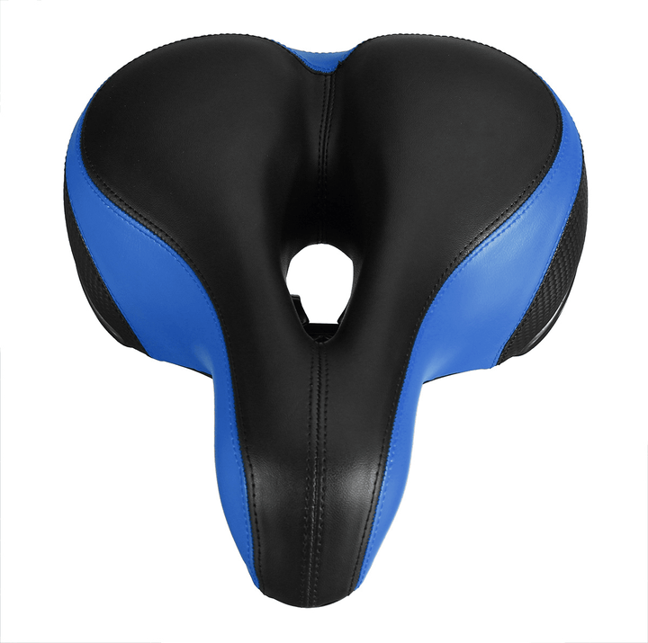 BIKIGHT Wide Bum Cycling Sprung Bike Saddle Bicycle Seat Gel Cushion Comfort Soft Saddles with Reflective Stripe - MRSLM