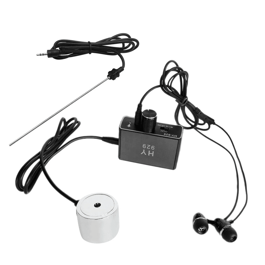 Water Tube Leakage Detector Sensor Kit with Dual Probes Earphone High Sensitivity Water Pipeline Locator Accessory Kit - MRSLM