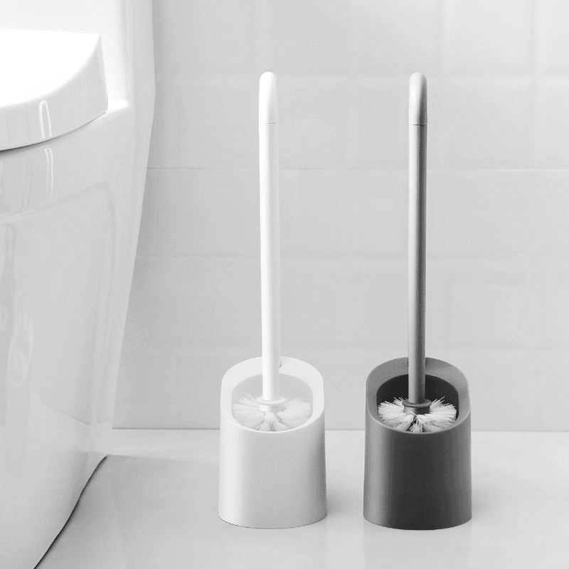 Bathroom Magnetic Cleaning Brush PP Plastic Bathroom Accessories Set Home Long Handle Shower Room Portable Toilet Brush - MRSLM