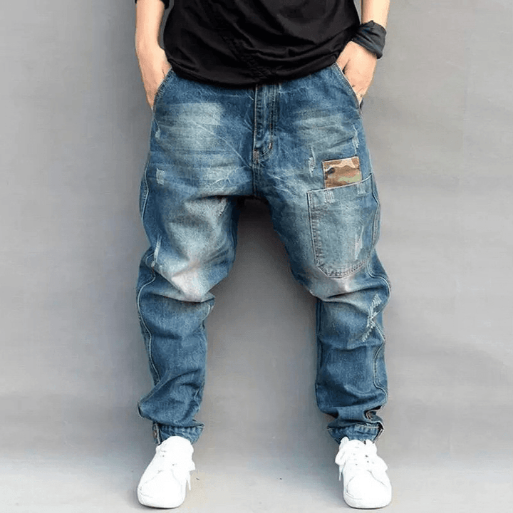 Street Style Denim Harem Pants - MRSLM