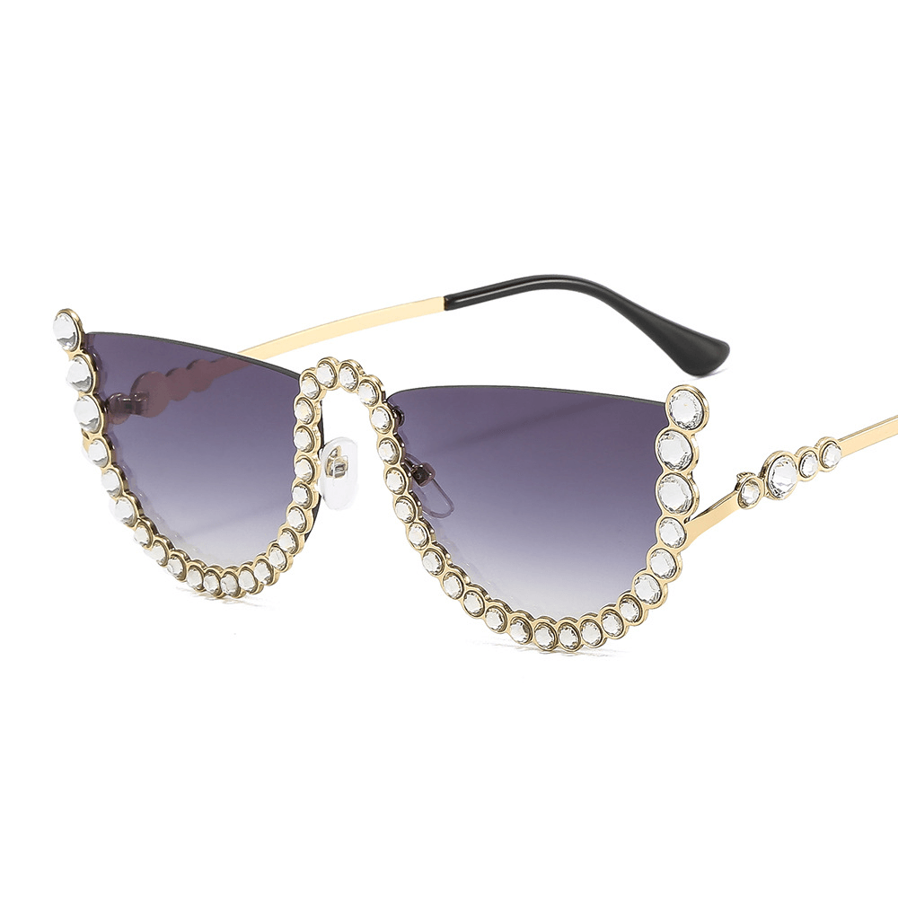 Ladies Gorgeous Diamond Fashion Metal Sunglasses - MRSLM