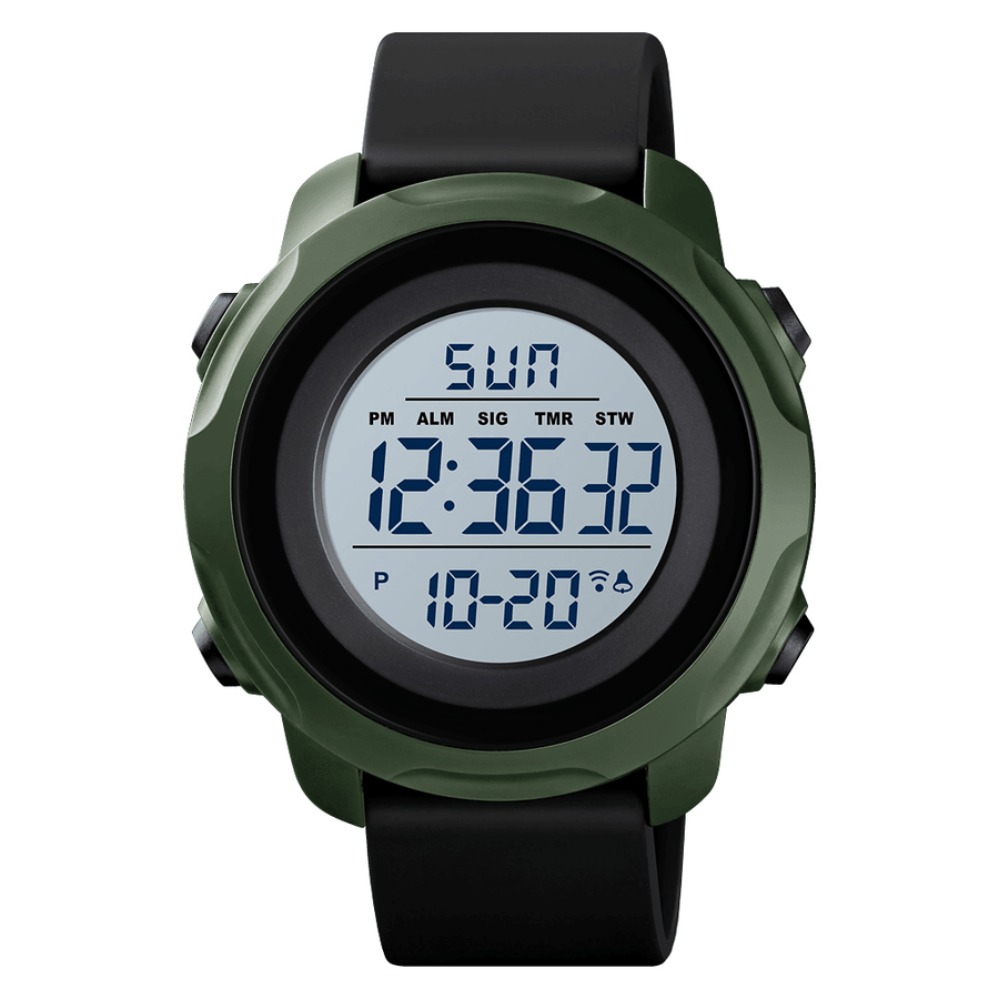 Outdoor Sport Men Watch Big Dial 50M Waterproof Alarm Luminous Calendar Multifunction Digital Watch - MRSLM