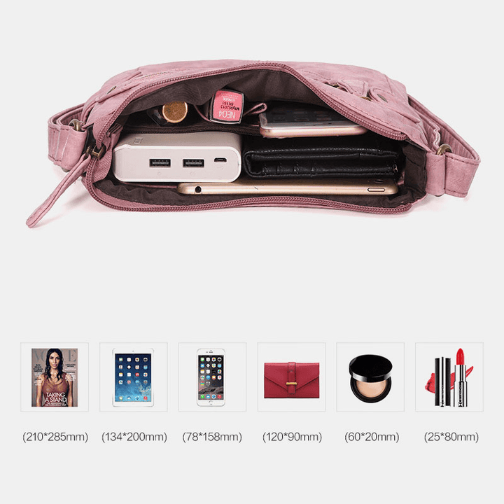 Women Waterproof Multi-Pocket Anti-Theft Crossbody Bag Shoulder Bag - MRSLM