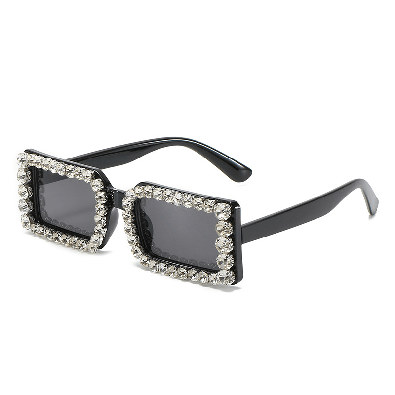 European and American Personality Diamond-Studded Square Glasses - MRSLM