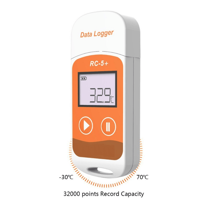 RC-5+ High-Precision Digital USB Temperature Data Logger Recorder Upgrade for Refrigeration, Cold Chain Transport, Labs - MRSLM