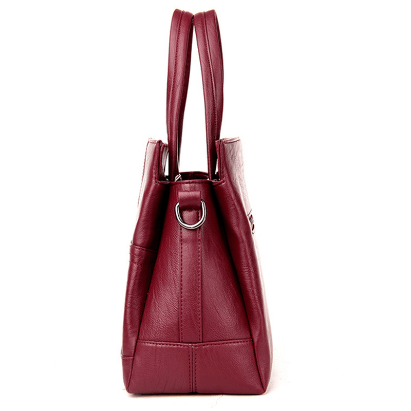 3 Main Pockets Women Casual PU Leather Handbag - MRSLM