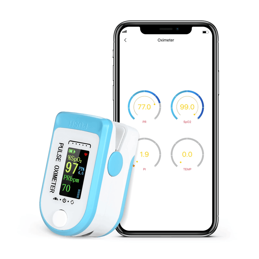 Bluetooth Fingertip Pulse Oximetro Spo2 PR PI Oximeter De Dedo Android IOS APP Blood Oxygen Saturation Heart Rate Detection Oximeter - MRSLM