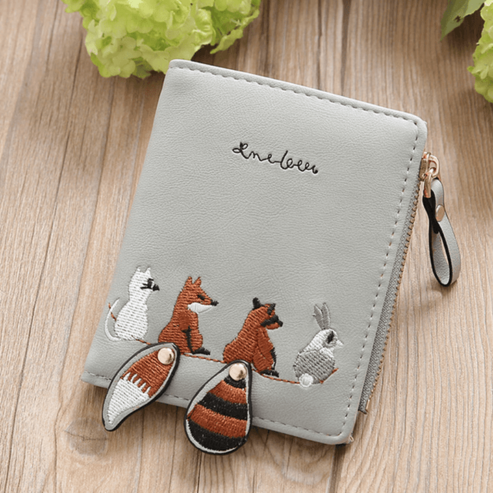 Cartoon Cute Lovely Bi-Fold Small Wallet Purse Card Holder for Women - MRSLM