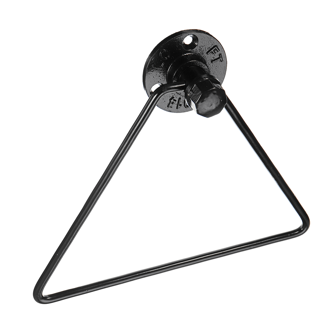 Wall Mounted Towel Holder Triangle Metal Bathroom Kitchen Hand Towel Rack - MRSLM