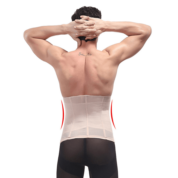 Mens Slimming Belt Belly Elastic Body Shaper Casual Corset Abdomen Tummy Slim Girdle - MRSLM