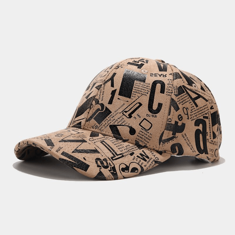 Graffiti Alphabet Baseball Cap Female Summer Outdoor Sunscreen - MRSLM